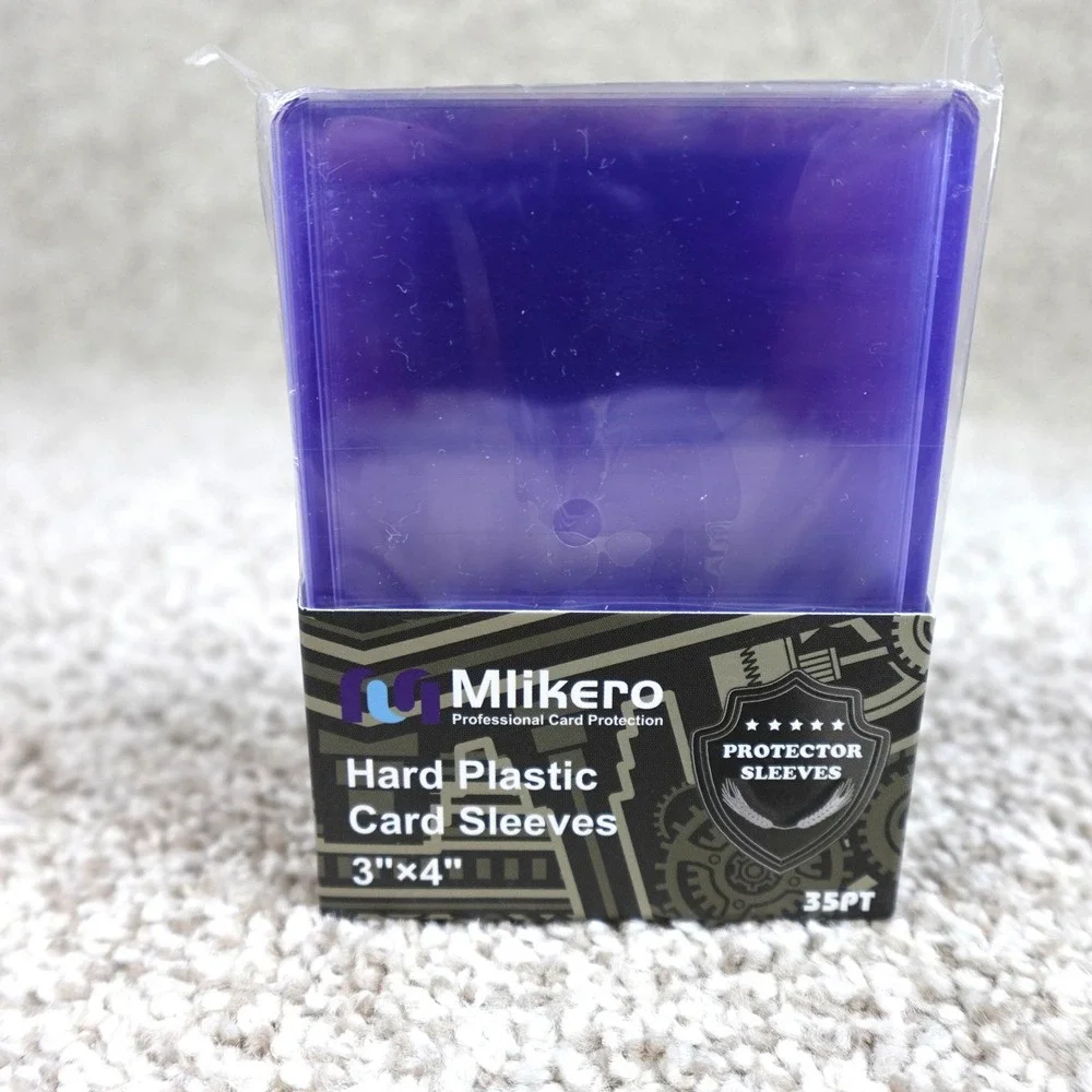 Mlikero 25 Pack Purple Hard Plastic Card Sleeves 3x4 35PT Toploaders New
